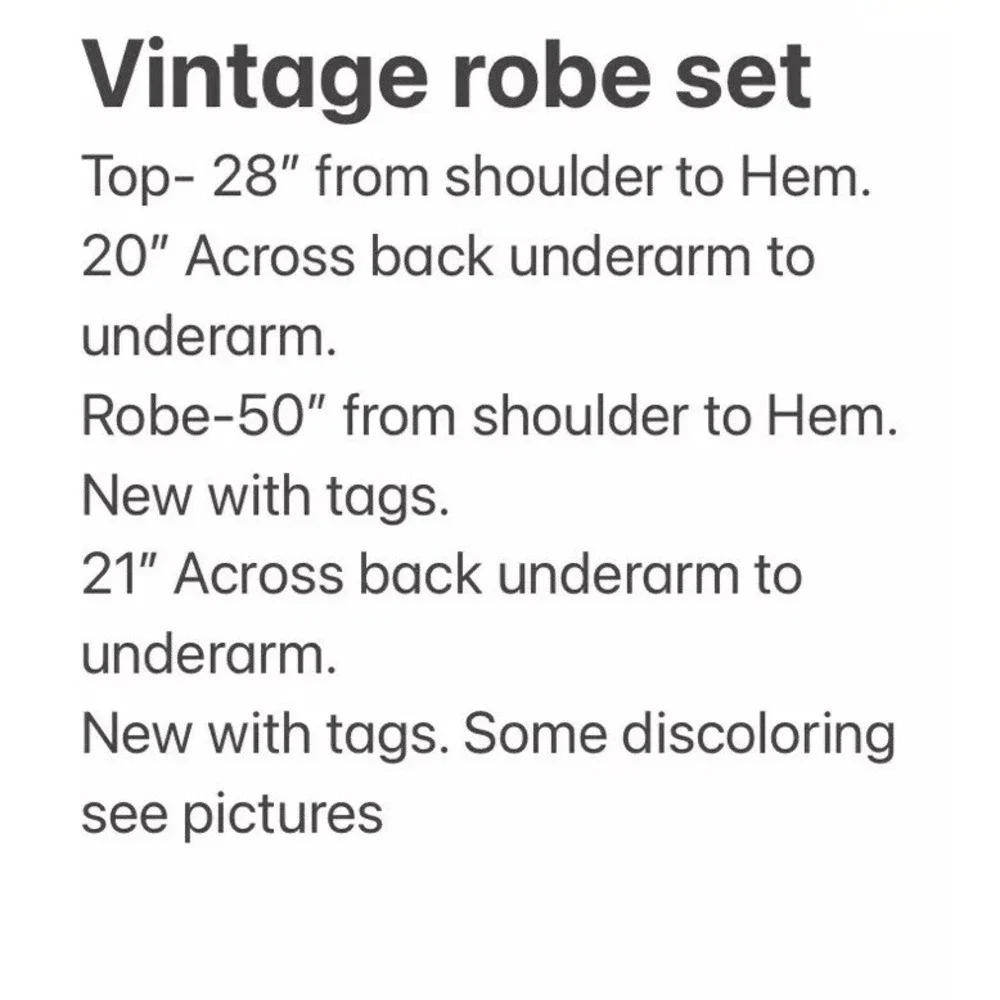 Vintage Peignoir Set Camisole & Robe Silky Satin Retro Glam Union Made NEW NOS